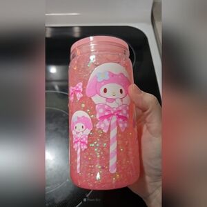 Handmade Pink Glitter My Melody Tumbler